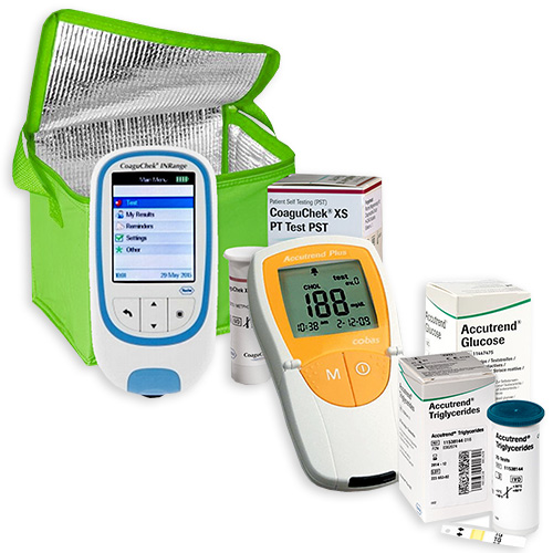 Vérvizsgáló- és véralvadás mérő készülékek, tesztcsíkok 