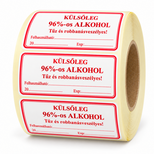 KÜLSŐLEG 96%-os ALKOHOL - 30x60 mm, 1000x