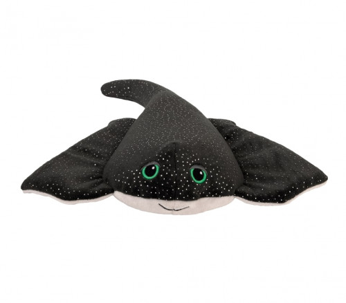 Warmies melegíthető plüss: Manta rája, fekete - 35 cm, levendula illatú, 1x