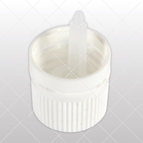 Műanyag kupak GZ - Ø18mm, fehér, Ø 0.7mm cseppentő betéttel, 100x
