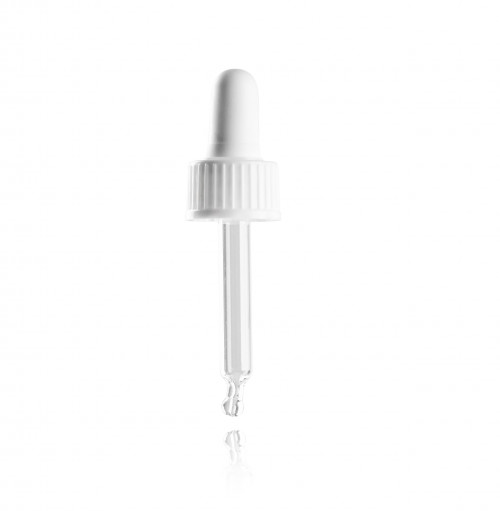 Pipettás kupak - 10 ml, Ø18mm, fehér, 20x