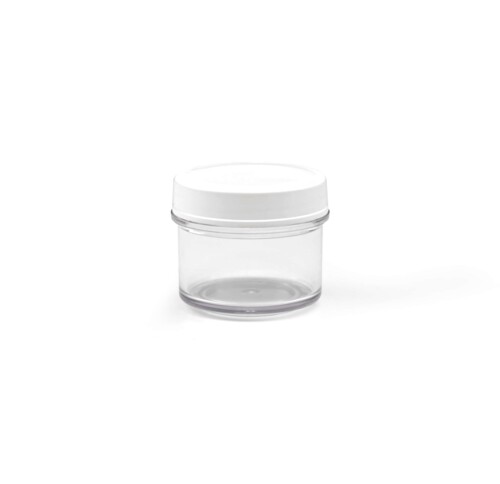 Dekoratív kozm. tégely, vízt./fehér tető - 10 ml, 50x