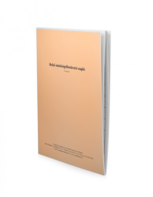 Belső minőségellenőrzési napló – 50 lapos