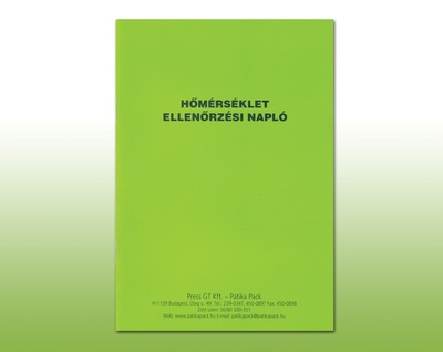 Hőmérséklet ellenőrzési napló - 1x