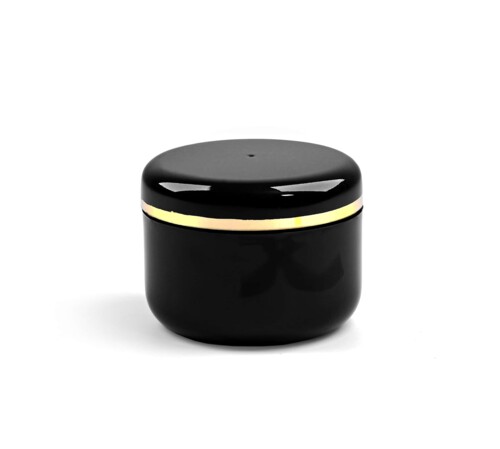 Dekoratív kozmetikai tégely – 50 ml, fekete/arany 50x