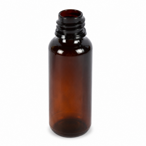 PET flakon, barna M - 10 ml, Ø18-as szájméret,  100x
