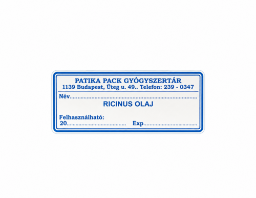 Patika azonosító + szignatúra, kék, 23x55 mm - 1000x