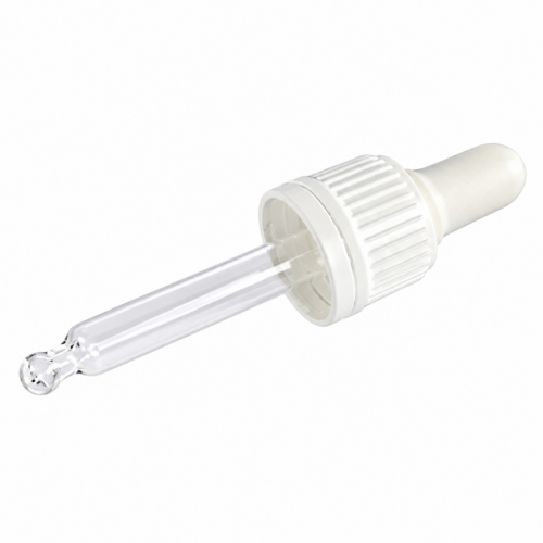 Pipettás kupak GZ - 20 ml, Ø18mm, fehér, 20x