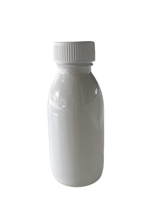 PET flakon-A, fehér+kupak - 100 ml, Ø28-as száj, 150x