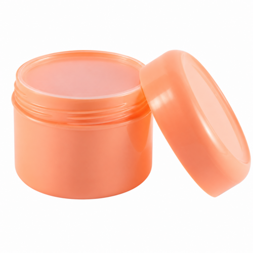 Kozmetikai tégely zárólapkával, barack - 75 ml, 50x