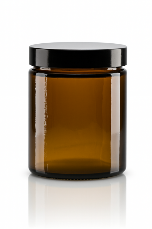 Üvegtégely + fekete tető 180ml 28x