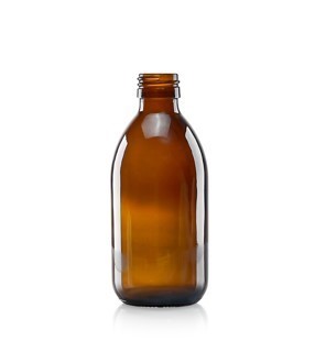 Folyadéküveg 300 ml, -A-  Ø28, barna – 48x