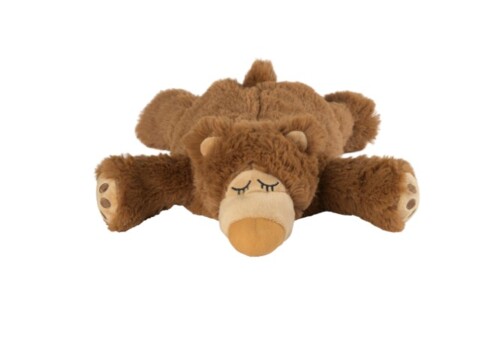 Wamies melegíthető plüss: Alvó barna maci, menta illatú - 32 cm 1x