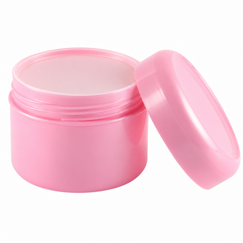 Kozmetikai tégely zárólapkával, rózsaszín - 75 ml, 50x