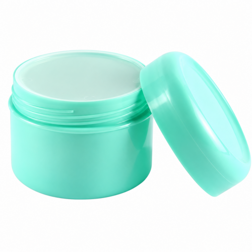 Kozmetikai tégely zárólapkával, vil. zöld - 75 ml, 50x