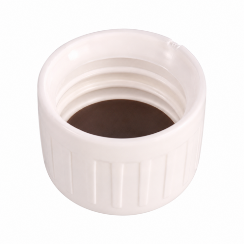Műanyag kupak - Ø28mm, fehér, teflon betétes, 100x