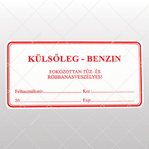 Külsőleg - Benzin - 30x60 mm, 1000x