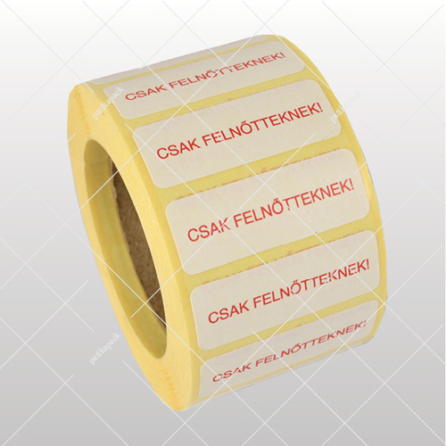 Csak felnőtteknek! – piros, 13x35 mm, 1000x