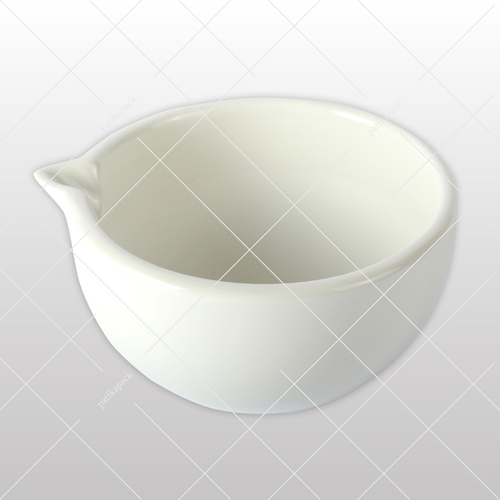 Porcelán dörzsmozsár, máz nélküli - Ø180x92 mm, 1x