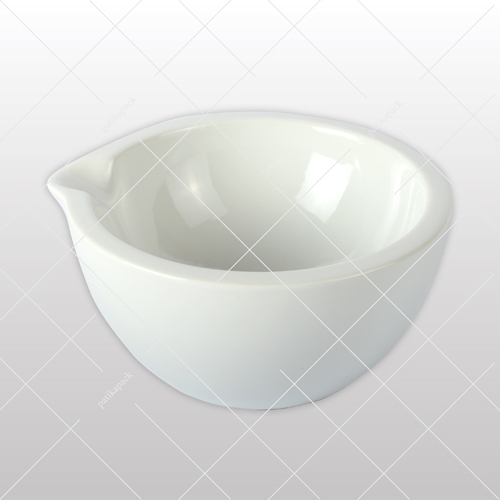 Porcelán dörzsmozsár, mázas - Ø135x75 mm, 1x