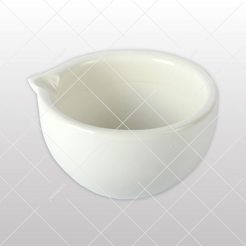 Porcelán dörzsmozsár, máz nélküli - Ø135x75 mm, 1x