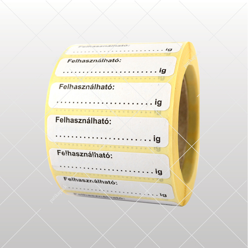 Felhasználható…..…ig – fekete, 10x45 mm, 1000x