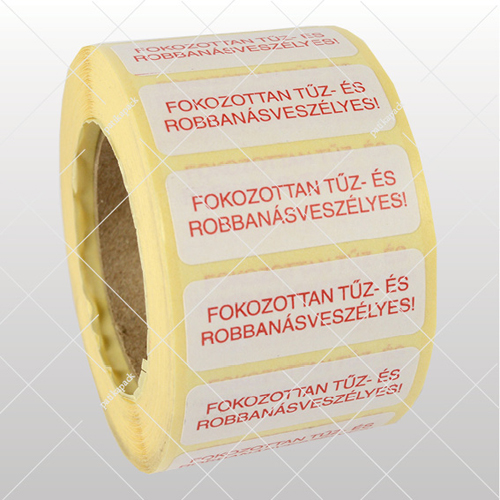 Fokozottan tűz- és robbanásveszélyes! – 13x35 mm, 1000x