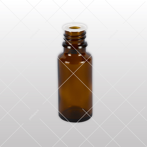 Folyadéküveg 20 ml, barna, porvédő kupakkal – 20x