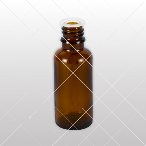 Folyadéküveg 30 ml, barna, porvédő kupakkal – 20x