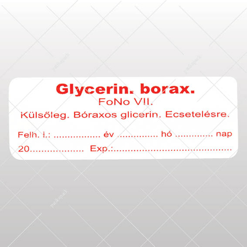 Glycerin. Borax. - 22x55 mm, 1000x