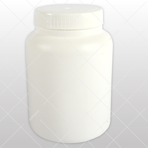 Gyógyszeres flakon zárókoronggal, fedett fehér - 500 ml, 50x