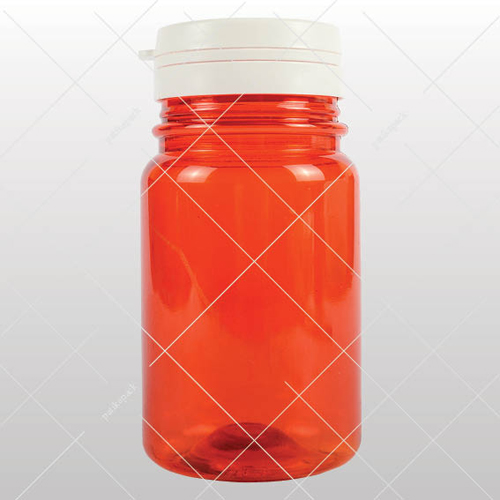 Gyógyszeres flakon GZ, pattintható fedelű, narancs - 125 ml, 50x