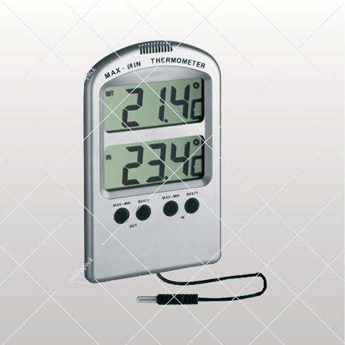 Digitális kijelzésű külső-belső hőmérő - min/max külső érzékelővel, 1x