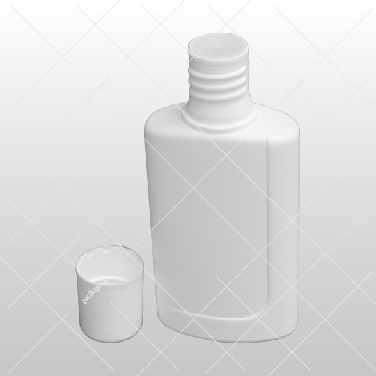 Kozmetikai flakon szűkítő bet. kupakkal, fehér - 100 ml, 50x