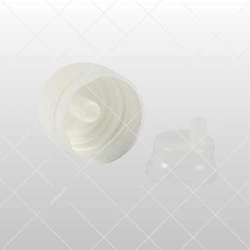 Műanyag kupak GZ - Ø28mm, fehér, Ø 3mm cseppentő betéttel, 50x