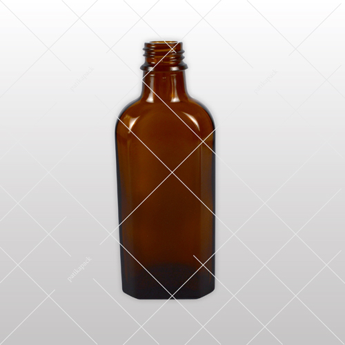 Meplat üveg, GL22 barna – 100 ml, 84x