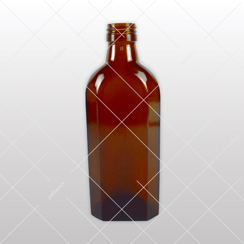Meplat üveg, PP28 barna – 250 ml, 45x