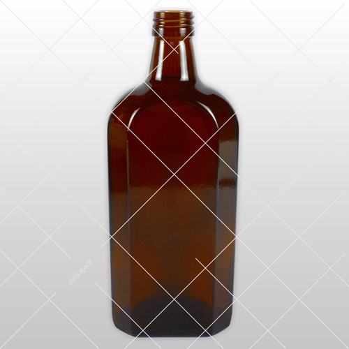 Meplat üveg, PP28 barna – 500 ml, 28X