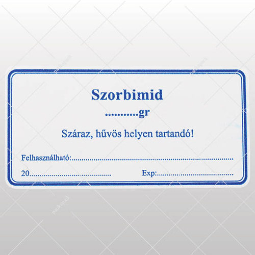 Szorbimid….gr - 30x60 mm, 1000x