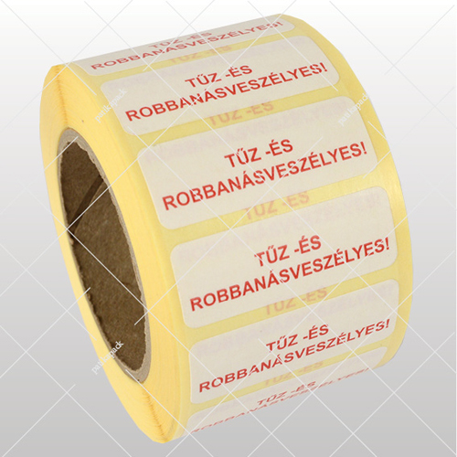 Tűz- és robbanásveszélyes! – piros, 13x35 mm, 1000x