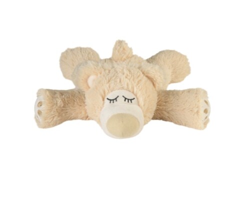 Warmies melegíthető plüss: Alvó maci, bézs, illatmentes, 30 cm - 1x 