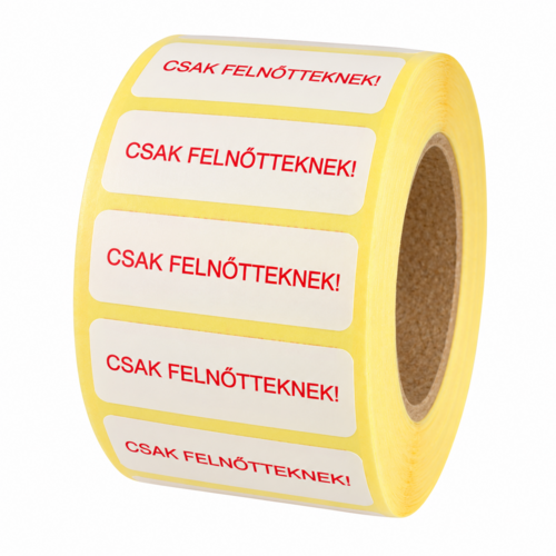 Csak felnőtteknek! – piros, 13x35 mm, 1000x