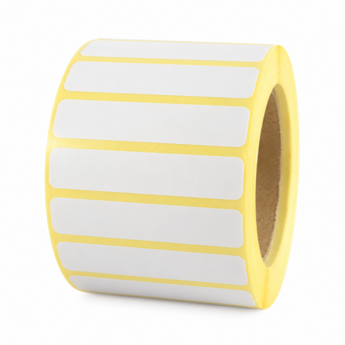 Nyomatlan, fehér öntapadós címke  – 10x45 mm, 1000x