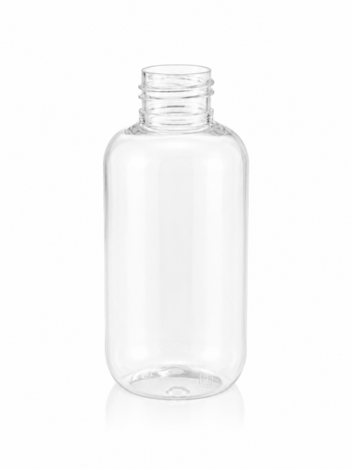 PET flakon, víztiszta - 150 ml, Ø24/410-es szájméret, 50x