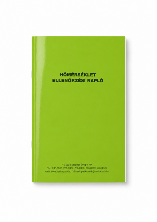 Hőmérséklet ellenőrzési napló - 1x