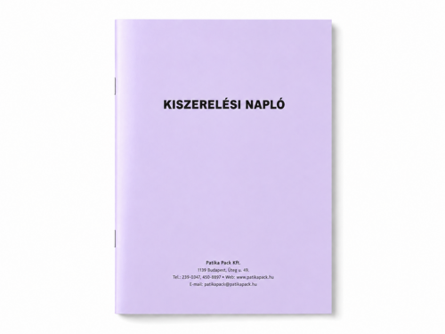 Kiszerelési napló - 1x