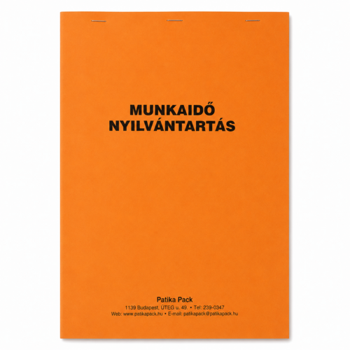 Munkaidő nyilvántartás, 25x2 példányos - 1x