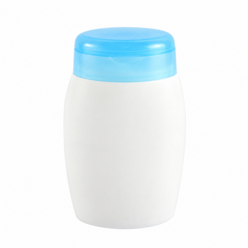 Kozmetikai flakon, fedett fehér, kék kupakkal - 100 ml 20x