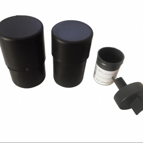 Székletminta tartály postázható 3 részes - fekete 1x