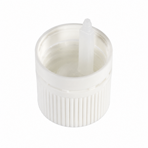 Műanyag kupak GZ - Ø18mm, fehér, Ø 0.5mm cseppentő betéttel, 100x